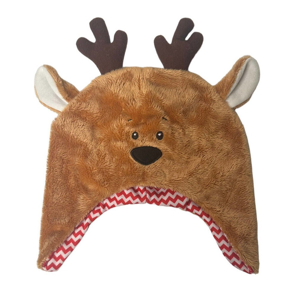 Baby Ganz Merry Reindeer Hat with Antlers and Ears Christmas 3-6 Months Boy Girl